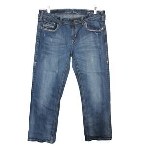 Cowgirl Tuff Womens Jeans 35 X 31 Western Bootcut Denim